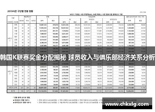 韩国K联赛奖金分配揭秘 球员收入与俱乐部经济关系分析